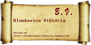 Blaskovics Viktória névjegykártya