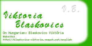 viktoria blaskovics business card